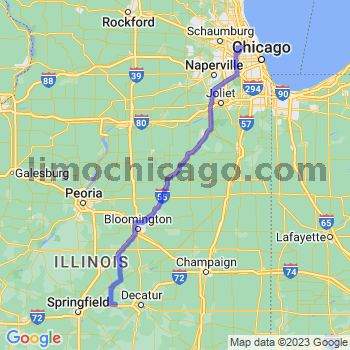 Travel from Illiopolis to O'Hare airport Limousine service to O'Hare airport (ORD)