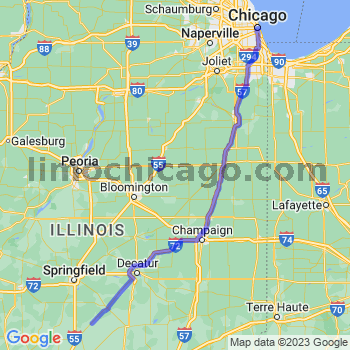 Travel from Morrisonville to Chicago Loop Limousine service to Chicago Loop