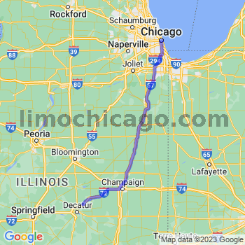 Travel from Oreana to Chicago Loop Limousine service to Chicago Loop