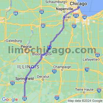 Travel from Waggoner to Chicago Loop Limousine service to Chicago Loop