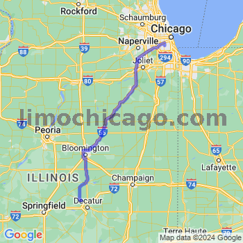 Travel from Warrensburg to Midway airport Limousine service to Midway airport (MDW)