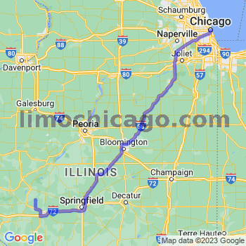 Travel from Arenzville to Chicago Loop Limousine service to Chicago Loop