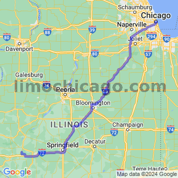 Travel from Bluffs to Chicago Loop Limousine service to Chicago Loop