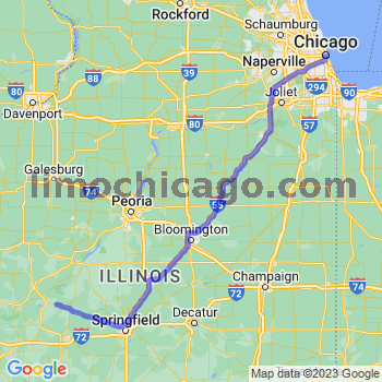 Travel from Bluff Springs to Chicago Loop Limousine service to Chicago Loop