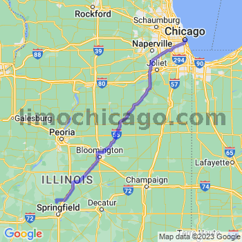 Travel from Cantrall to Chicago Loop Limousine service to Chicago Loop