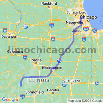 Travel from Chandlerville to O'Hare airport Limousine service to O'Hare airport (ORD)