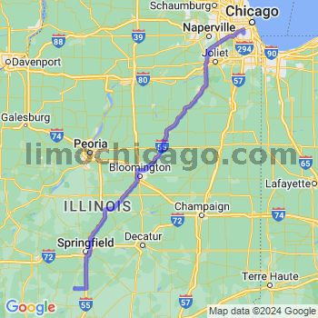 Travel from Girard to Midway airport Limousine service to Midway airport (MDW)