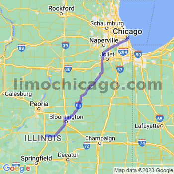 Travel from Hartsburg to Chicago Loop Limousine service to Chicago Loop