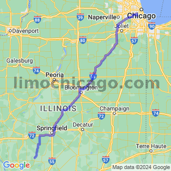 Travel from Hettick to Midway airport Limousine service to Midway airport (MDW)