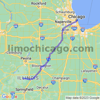 Travel from Mason City to Chicago Loop Limousine service to Chicago Loop