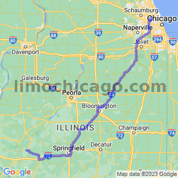 Travel from Meredosia to O'Hare airport Limousine service to O'Hare airport (ORD)