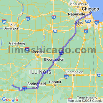 Travel from Meredosia to Chicago Loop Limousine service to Chicago Loop