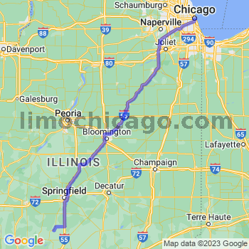 Travel from Nilwood to Chicago Loop Limousine service to Chicago Loop