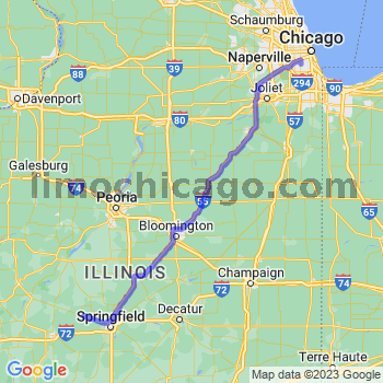 Travel from Pleasant Plains to Midway airport Limousine service to Midway airport (MDW)