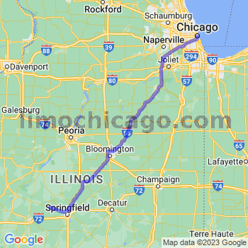 Travel from Pleasant Plains to Chicago Loop Limousine service to Chicago Loop