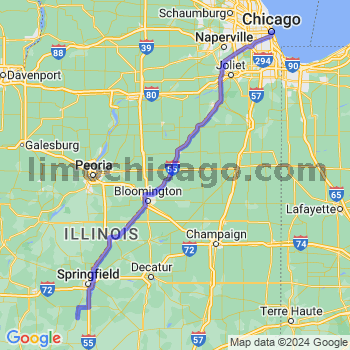 Travel from Virden to Chicago Loop Limousine service to Chicago Loop