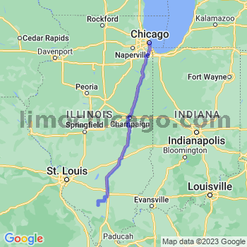 Travel from Du Quoin to Chicago Loop Limousine service to Chicago Loop