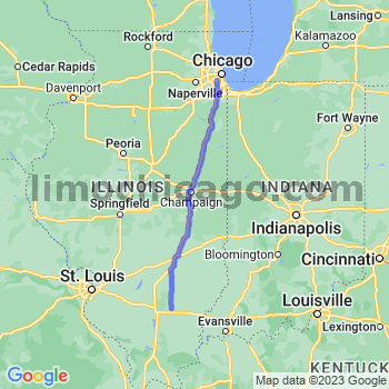 Travel from Keenes to Midway airport Limousine service to Midway airport (MDW)