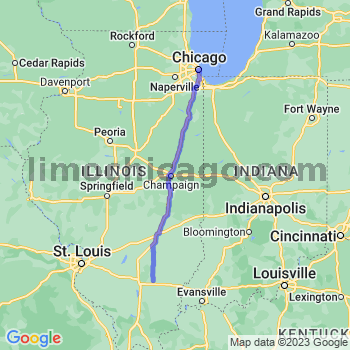 Travel from Keenes to Chicago Loop Limousine service to Chicago Loop