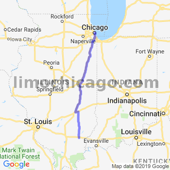 Travel from Mill Shoals to Chicago Loop Limousine service to Chicago Loop