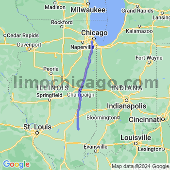 Travel from Sailor Springs to Midway airport Limousine service to Midway airport (MDW)