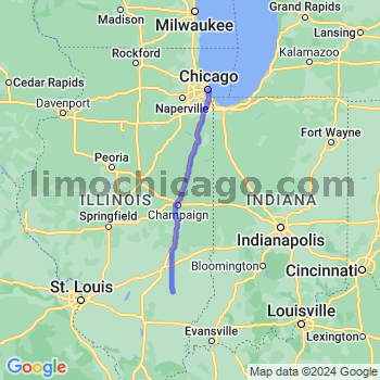 Travel from Sailor Springs to Chicago Loop Limousine service to Chicago Loop