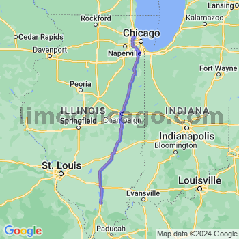 Travel from West Frankfort to O'Hare airport Limousine service to O'Hare airport (ORD)