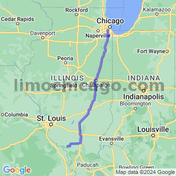 Travel from Ava to Midway airport Limousine service to Midway airport (MDW)