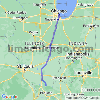 Travel from Carrier Mills to Chicago Loop Limousine service to Chicago Loop
