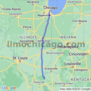 Travel from Cave In Rock to Midway airport Limousine service to Midway airport (MDW)