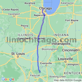 Travel from Cave In Rock to O'Hare airport Limousine service to O'Hare airport (ORD)