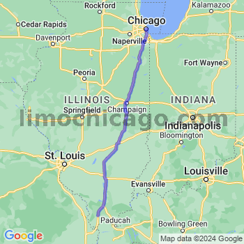 Travel from Dongola to Chicago Loop Limousine service to Chicago Loop