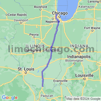 Travel from Johnston City to O'Hare airport Limousine service to O'Hare airport (ORD)
