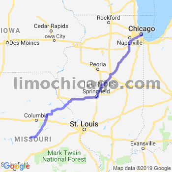 Travel from Eldon to Chicago Loop Limousine service to Chicago Loop